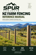 Actual cover of the 89 page NZ Farm Fencing Reference Manual by Spur Projects.